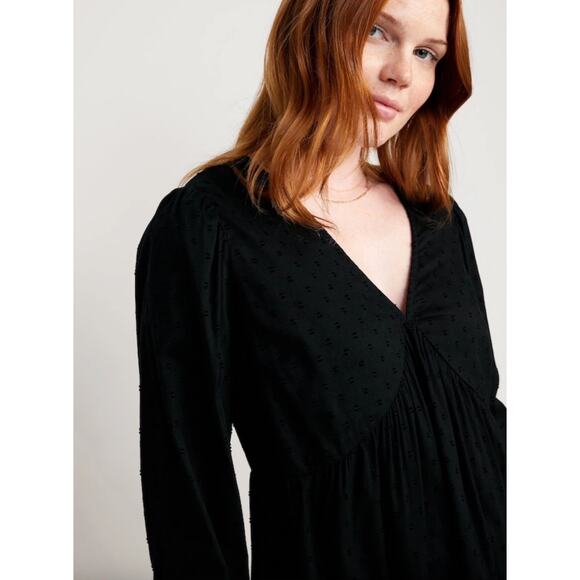 Old Navy V-Neck Clip Dot Mini Swing Dress Size Large NEW LBD Minimalist Casual - Picture 2 of 12